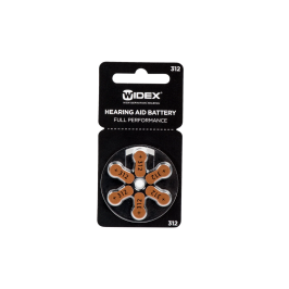 Widex batteri 6-pack Typ 312